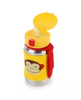 Flašica od nerđajućeg čelika, sa slamčicom - majmun